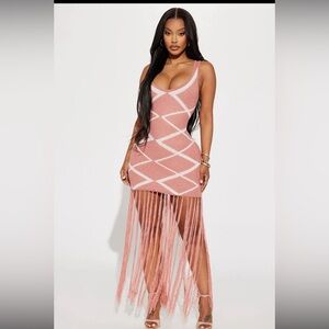 Fringe maxi dress